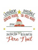 Instant download machine embroidery design delivery of the north pole Santa Claus