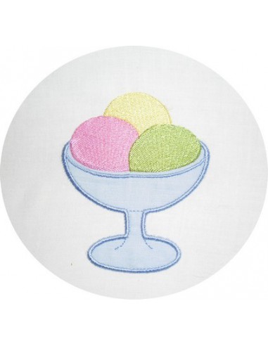 Motif de broderie coupe de glaces