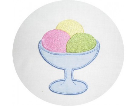 Motif de broderie coupe de glaces