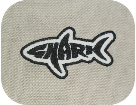 Motif de broderie machine requin