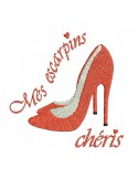 Motif de broderie machine escarpins