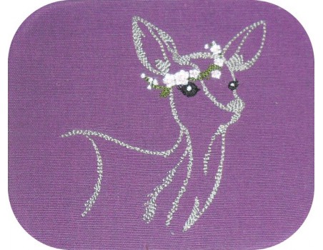 Motif de broderie machine biche