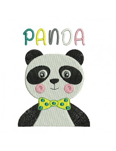 Embroidery design panda candy