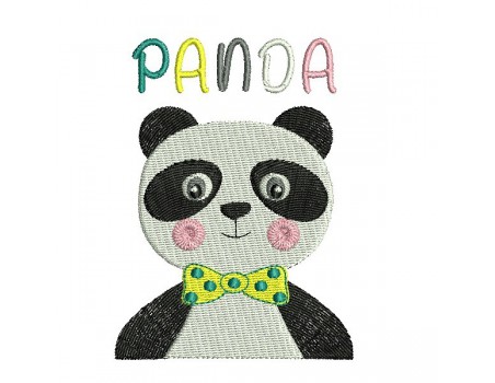 Embroidery design panda candy