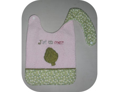 Instant download machine embroidery I am a heart of artichoke