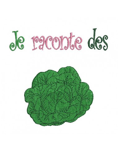 Motif de broderie machine  je raconte des salades