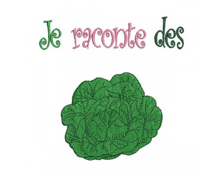 Motif de broderie machine  je raconte des salades