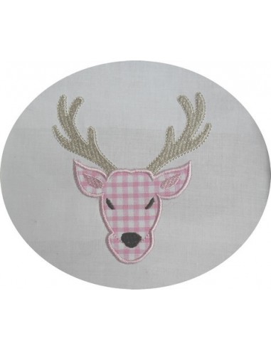 motif de broderie cerf