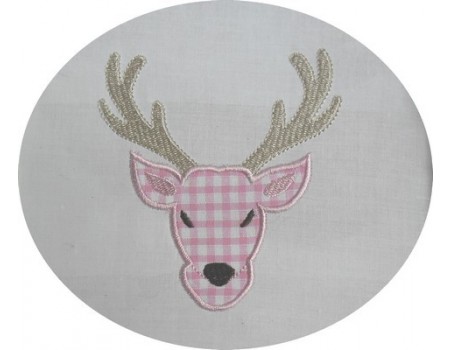 motif de broderie cerf