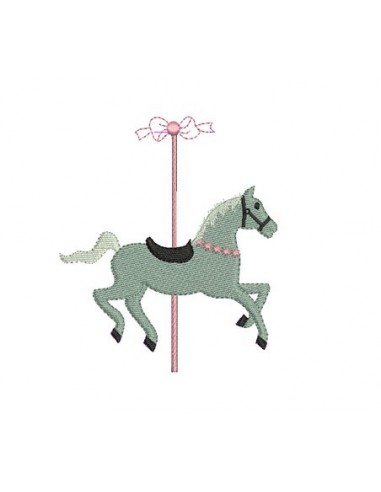 Motif de broderie cheval de manège