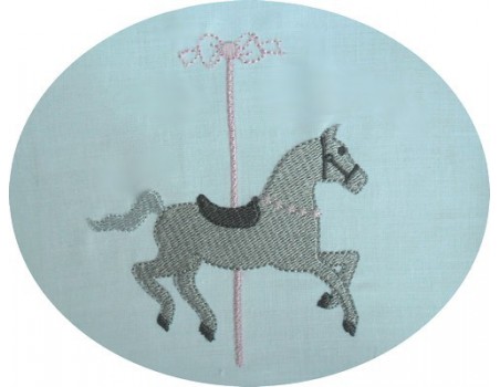 Motif de broderie cheval de manège