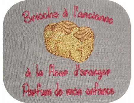 Motif de broderie machine  brioche