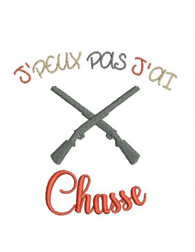 Motif de broderie machine chasse fusil