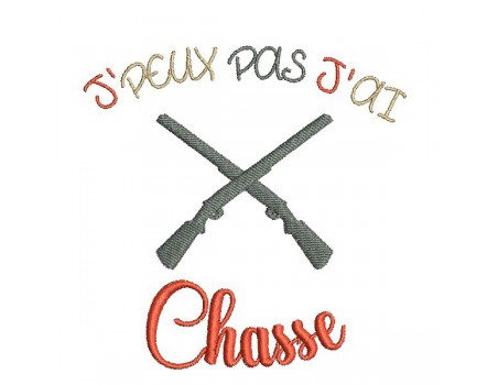 Motif de broderie machine chasse fusil