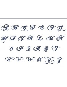 Motif de broderie alphabet  chopin