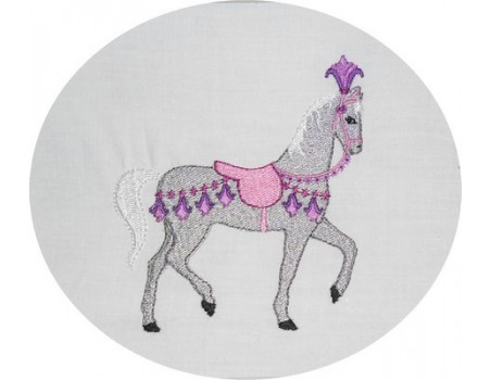 Motif de broderie cheval de parade