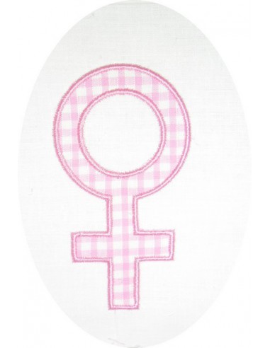 motif de broderie sigle féminin