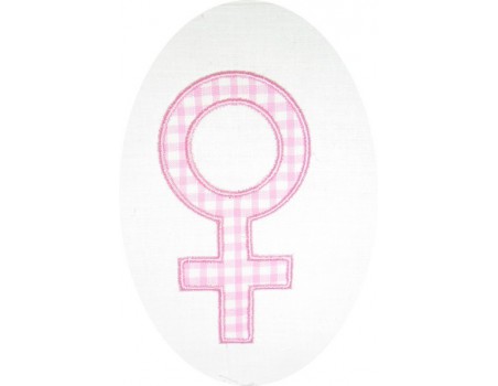 motif de broderie sigle féminin