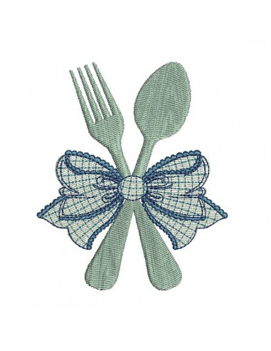 Instant download machine embroidery cutlery