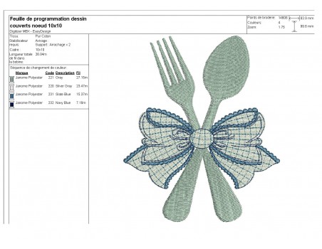 Instant download machine embroidery cutlery