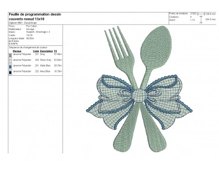 Instant download machine embroidery cutlery