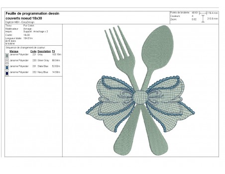 Instant download machine embroidery cutlery