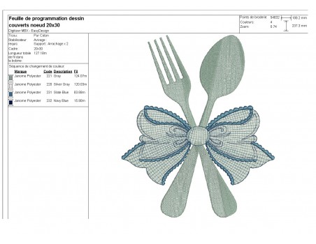 Instant download machine embroidery cutlery