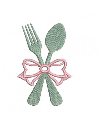 Instant download machine embroidery cutlery applique