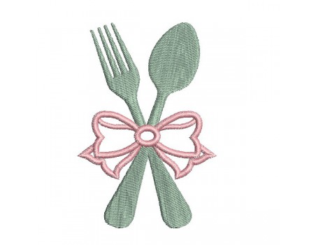 Instant download machine embroidery cutlery applique