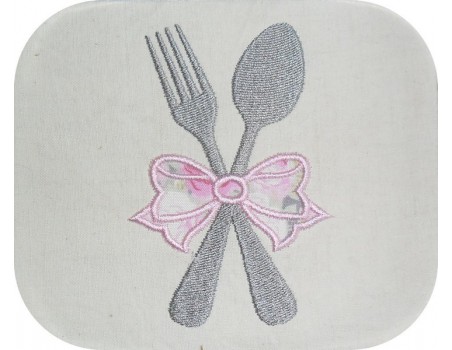 Instant download machine embroidery cutlery applique