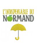 Motif de broderie machine parapluie du normand