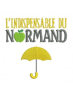 Motif de broderie machine parapluie du normand
