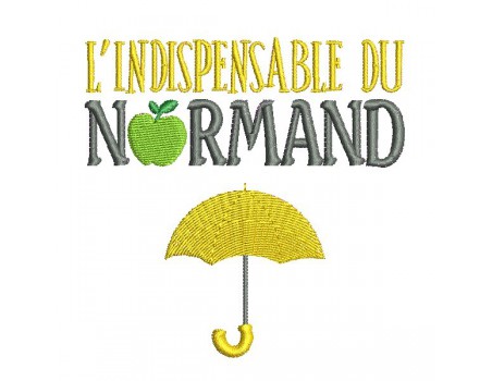 Motif de broderie machine parapluie du normand