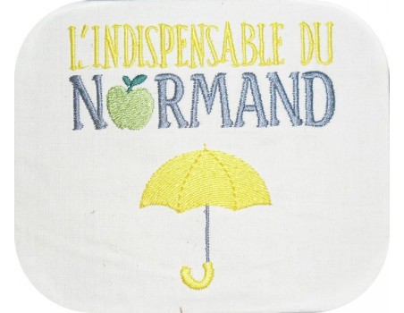 Motif de broderie machine parapluie du normand