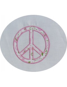 motif de broderie peace and love