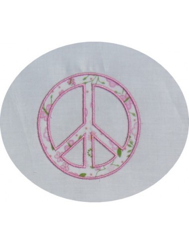 motif de broderie peace and love