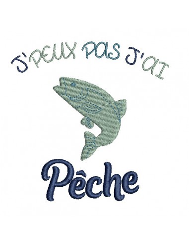 Motif de broderie machine  pêche