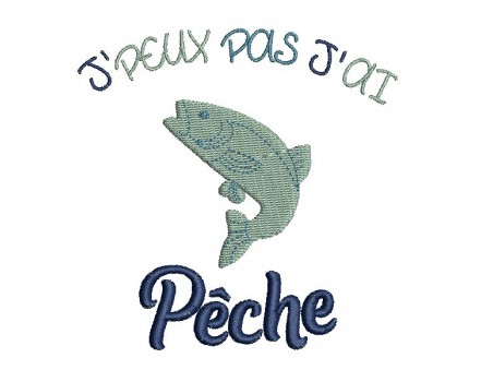 Motif de broderie machine  pêche