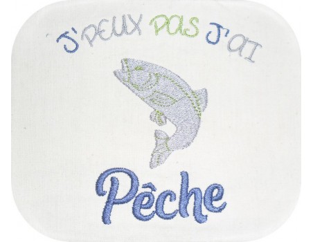 Motif de broderie machine  pêche