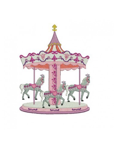 Motif de broderie carrousel