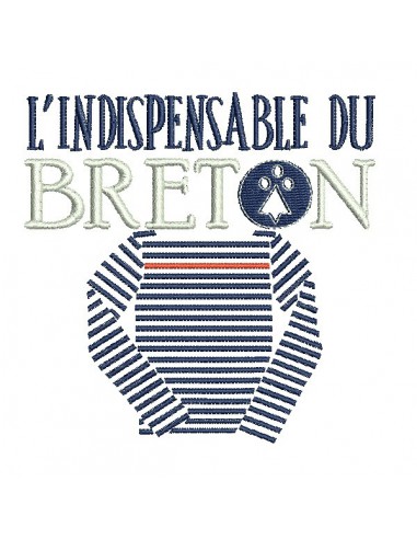 Motif de broderie machine la marinière du breton