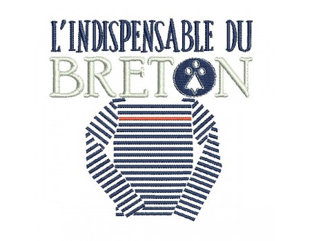 Motif de broderie machine la marinière du breton