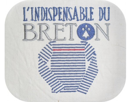 Instant download machine embroidery  Breton wink