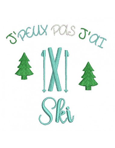 Motif de broderie machine ski