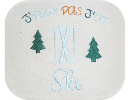 Motif de broderie machine ski