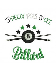 Motif de broderie machine billard