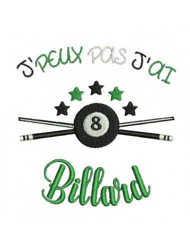 Motif de broderie machine billard