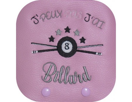 Motif de broderie machine billard