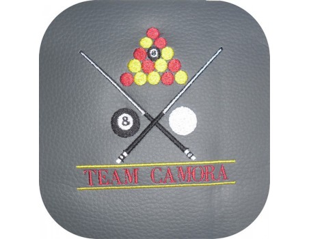 Instant download machine embroidery design billiards