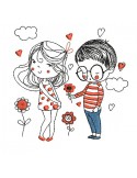Instant download machine embroidery design flowers valentines day